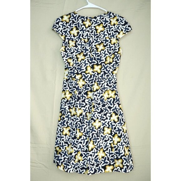 Max and Co Fit and Flare MIdi Dress Cap Sleeves Floral Pattern Women's Size 4 - Picture 4 of 8